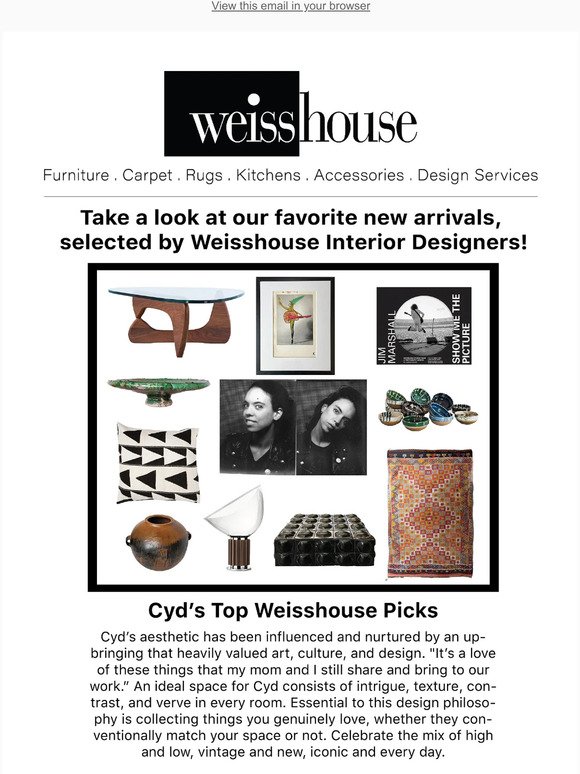 Weisshouse Interior Designer Favorites!