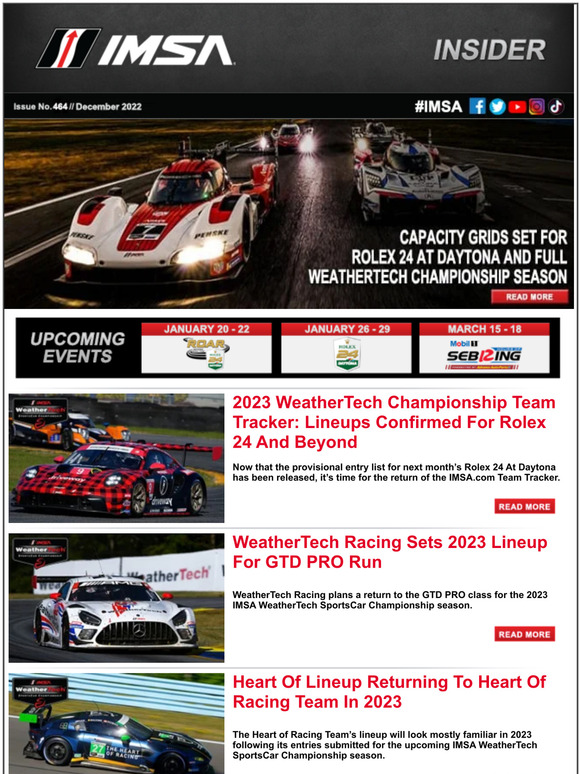 United Sportscar Championship 2023 Rolex 24 At Daytona Entry List