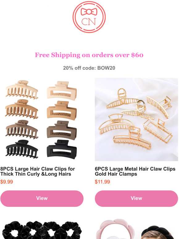 cnhairaccessories 2pcs Back to School Glitter Snap Hair Clips