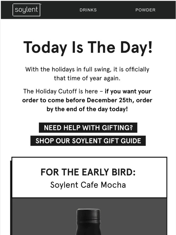 Holiday Cutoff Is Here – Order Today!