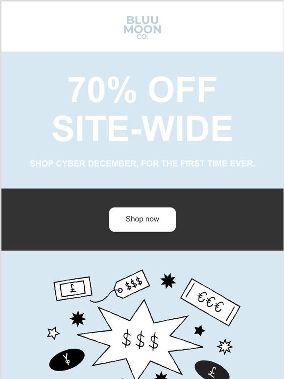 70% OFF EVERYTHING