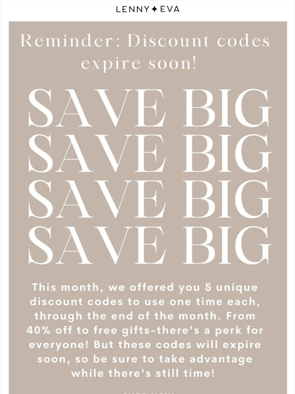Coupons Expiring Soon!