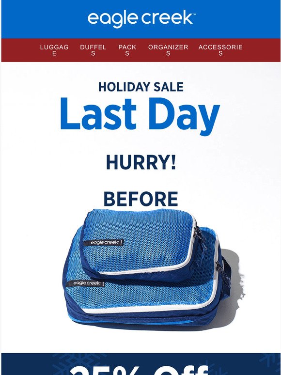 LAST DAY 25% off
