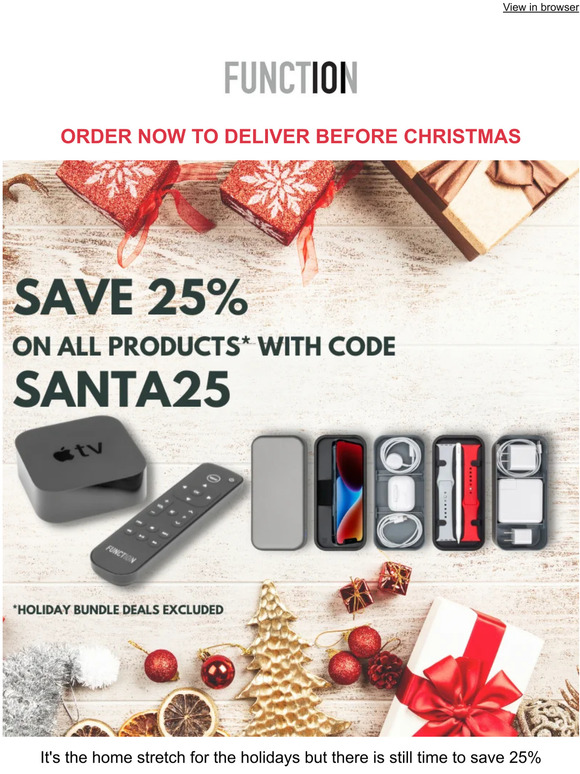 ⏳ Time's almost up on 25% OFF with code SANTA25