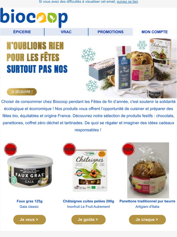  🎅  Préparez vos Fêtes avec Biocoop
