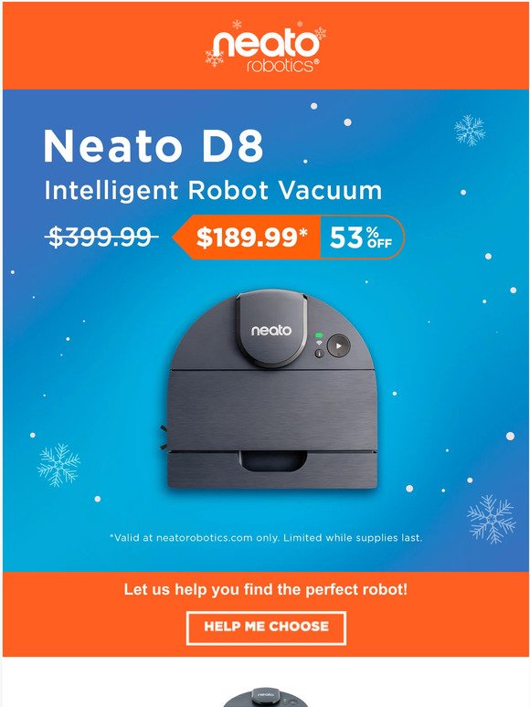 Exclusive offer! Neato D8 for 53% off!