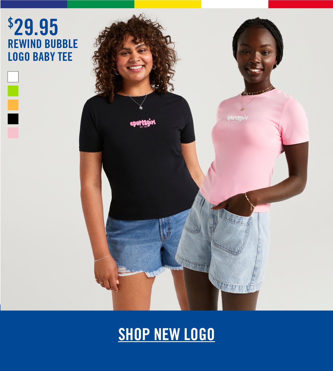 Rewind bubble logo baby tee