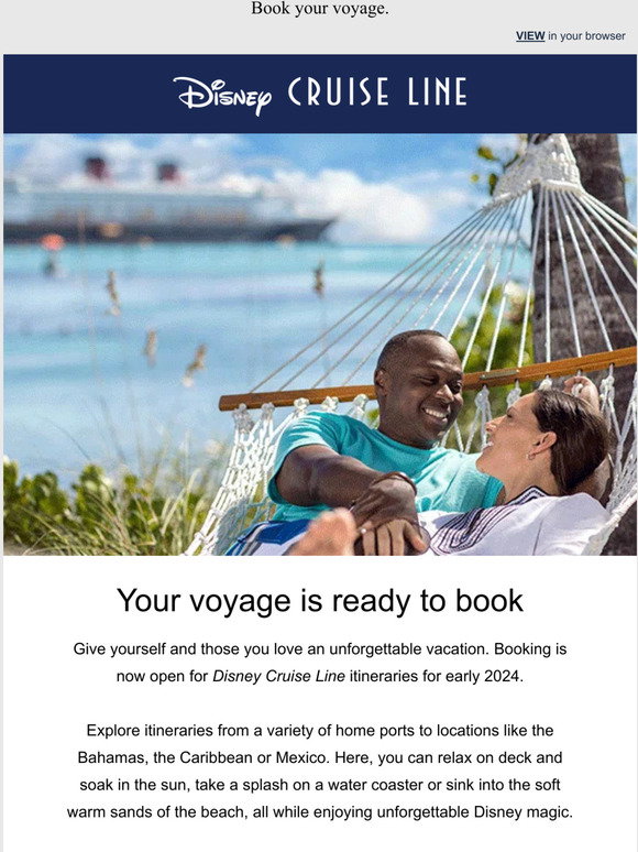 Disney Cruise Line Booking now open! Early 2024 itineraries from