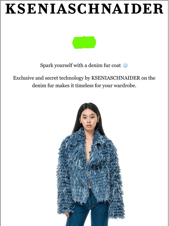 Warm yourself with denim fur!
