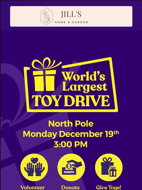 The World's Largest Toy Drive! 🎁