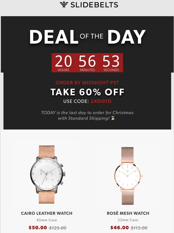 slidebelts 60 off DEAL of the DAY ⚡ Plus last day for Standard