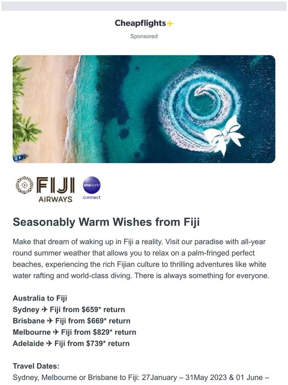 Seasonably Warm Wishes from Fiji