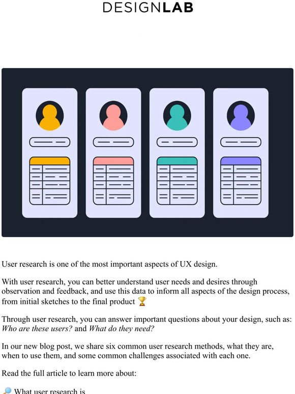 Designlab: Get started with user research in UX design projects 🔎 | Milled