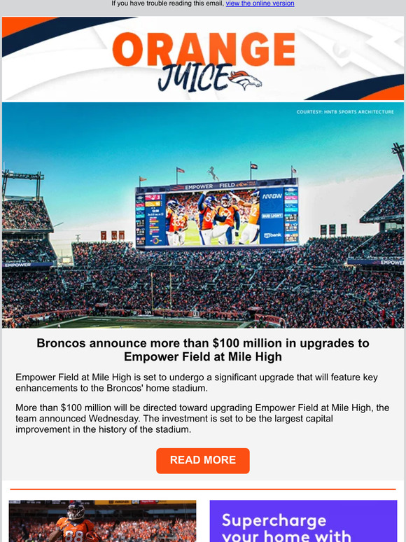 Broncos announce more than $100 million in upgrades to Empower Field at  Mile High