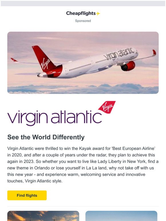 See the world differently with Virgin Atlantic