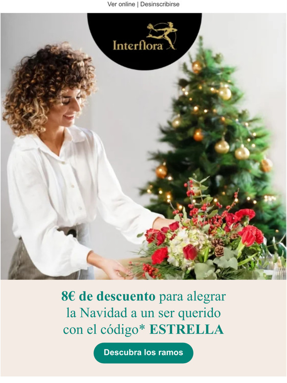 8€ de descuento en nuestras flores estrella de Navidad