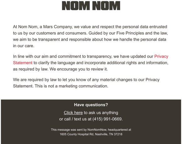 We’ve updated our Privacy Statement