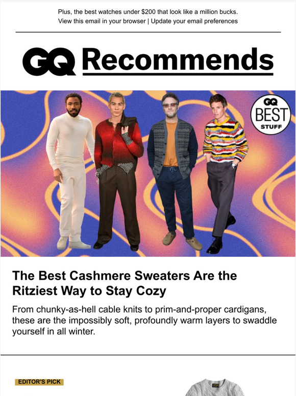 GQ magazine The 27 Best Cashmere Sweaters to Stay Ritzy While Cozy