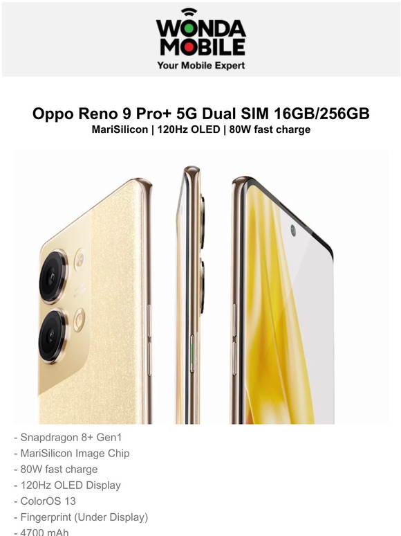 ✨Oppo Reno 9 Pro+ 5G Dual SIM 16GB/256GB