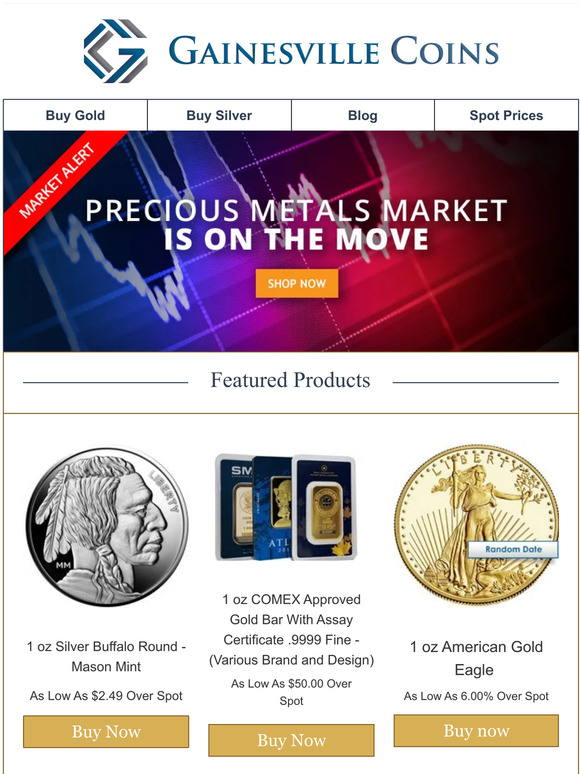 Gold & Silver On The Move. Shop Now and Save Big!