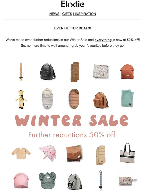FURTHER REDUCTIONS - ALL SALE NOW 50%!