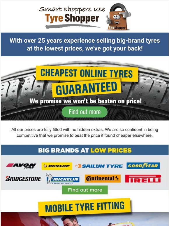 Cheapest Online Tyres Guaranteed