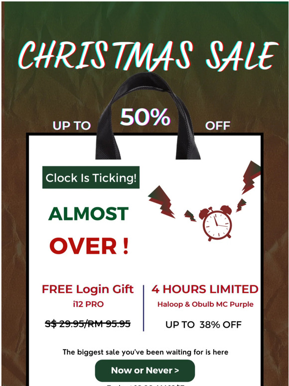 🎄Ends Now | Xmas Sale & 4 Hours Limited