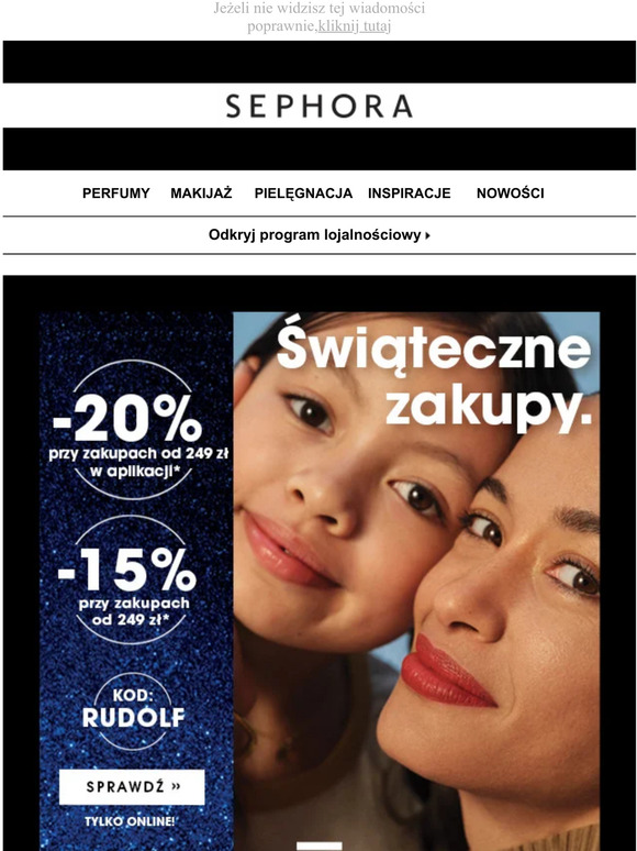 Świąteczne zakupy! 15% na wszystko od 249zł oraz 20% na wszystko od 249zł w app
