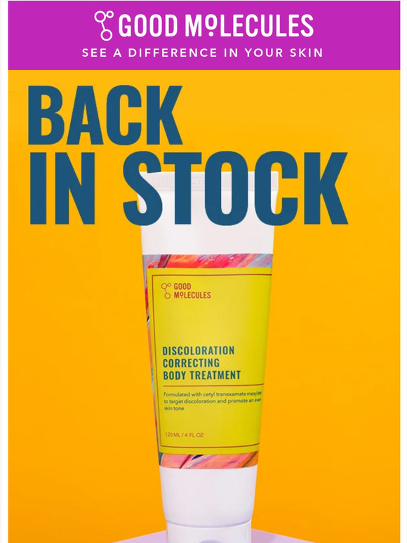 Good Molecules Discoloration Body Treatment restock has arrived 🚨 Milled