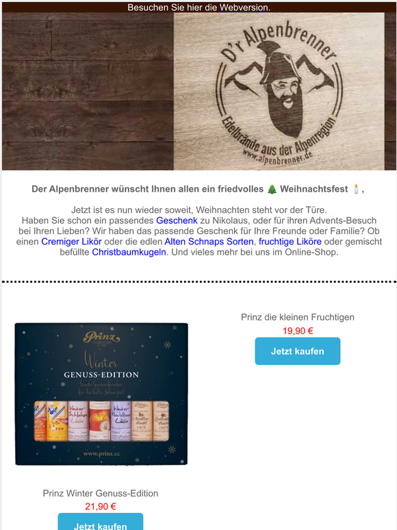 🎁 Geschenkideen beim Alpenbrenner 🎁