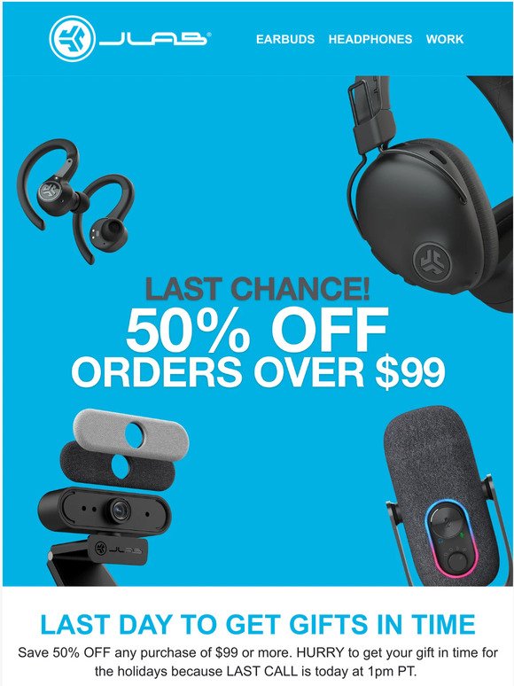 LAST CHANCE 50% OFF Orders $99+