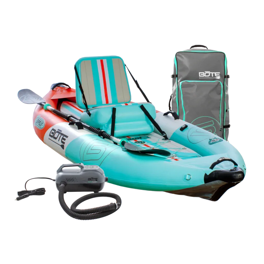 Image of Zeppelin Aero 10′ Classic Seafoam Inflatable Kayak Essentials Package