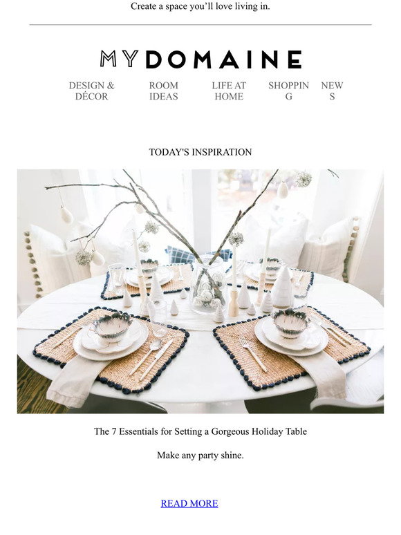 MyDomaine: The 7 Essentials for Setting a Gorgeous Holiday Table | Milled