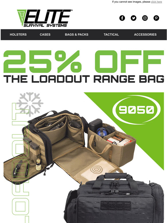 25% off Loadout Range Bags - Today Only!