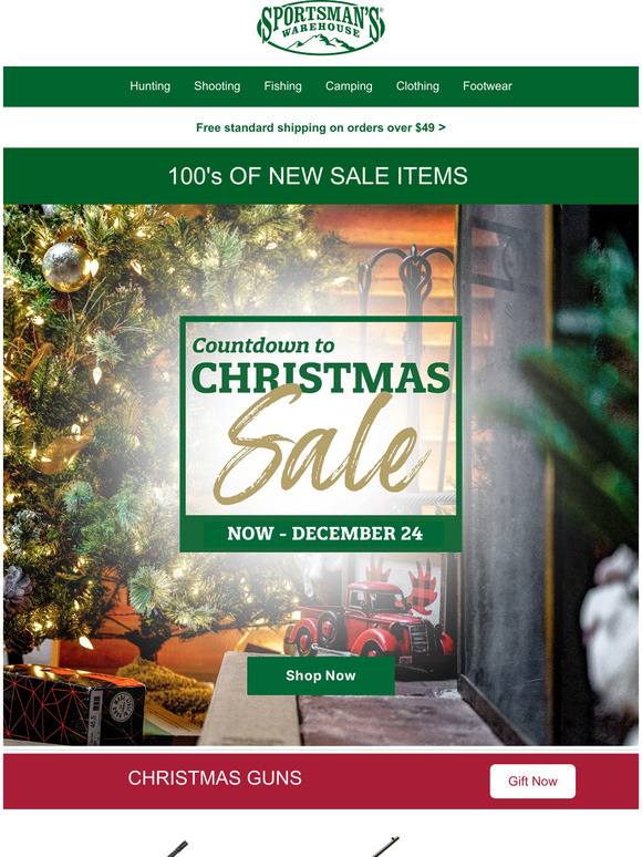 Sportsman's Warehouse Countdown to Christmas Sale Starts Now Milled