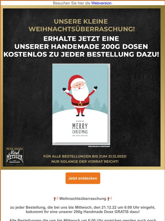 Gratis Weihnachtsgeschenk | Moselmetzger.de