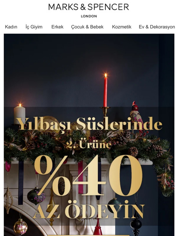 Işıltının Dozu Artıyor!↗️✨Tüm Yılbaşı Süslerinde 2. Ürüne %40 Az Ödeyin!