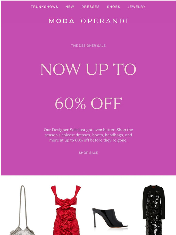 Moda Operandi Email Newsletters Shop Sales, Discounts, and Coupon Codes