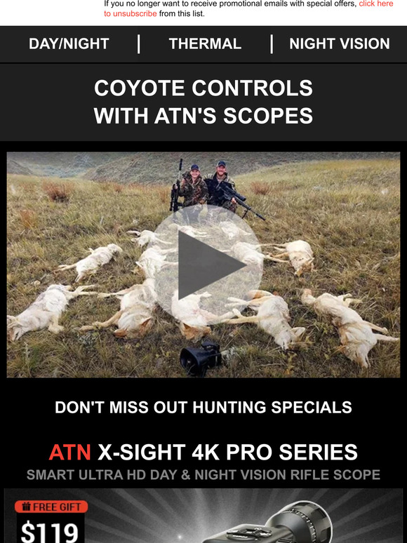 ATN Maker of Night Vision and Thermal Imaging COYOTE CONTROLS WITH
