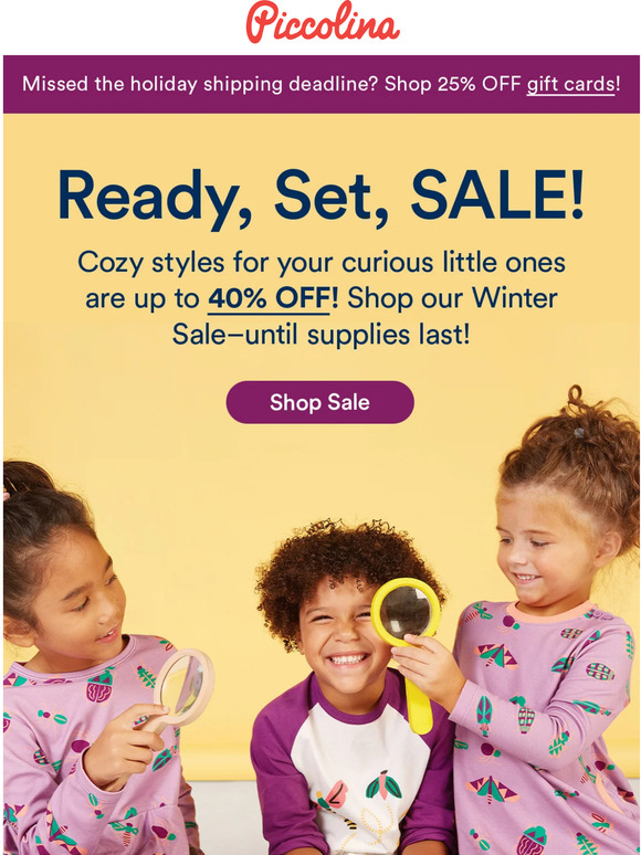 Up to 40% off winter markdowns