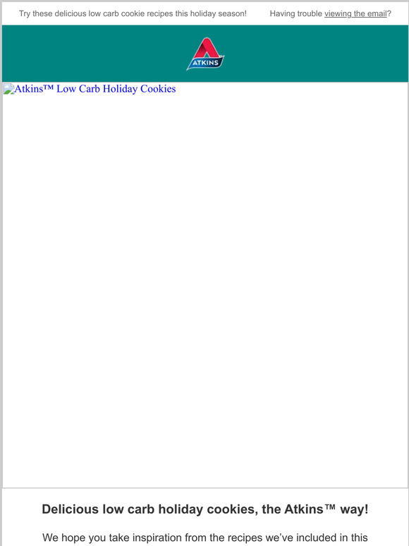 Atkins™ Low Carb Holiday Cookie Recipes