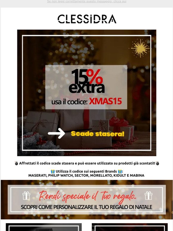 15% EXTRA LAMPO! ...e consegna per Natale!💣