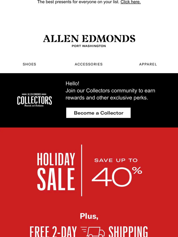 allen edmonds collectors discount