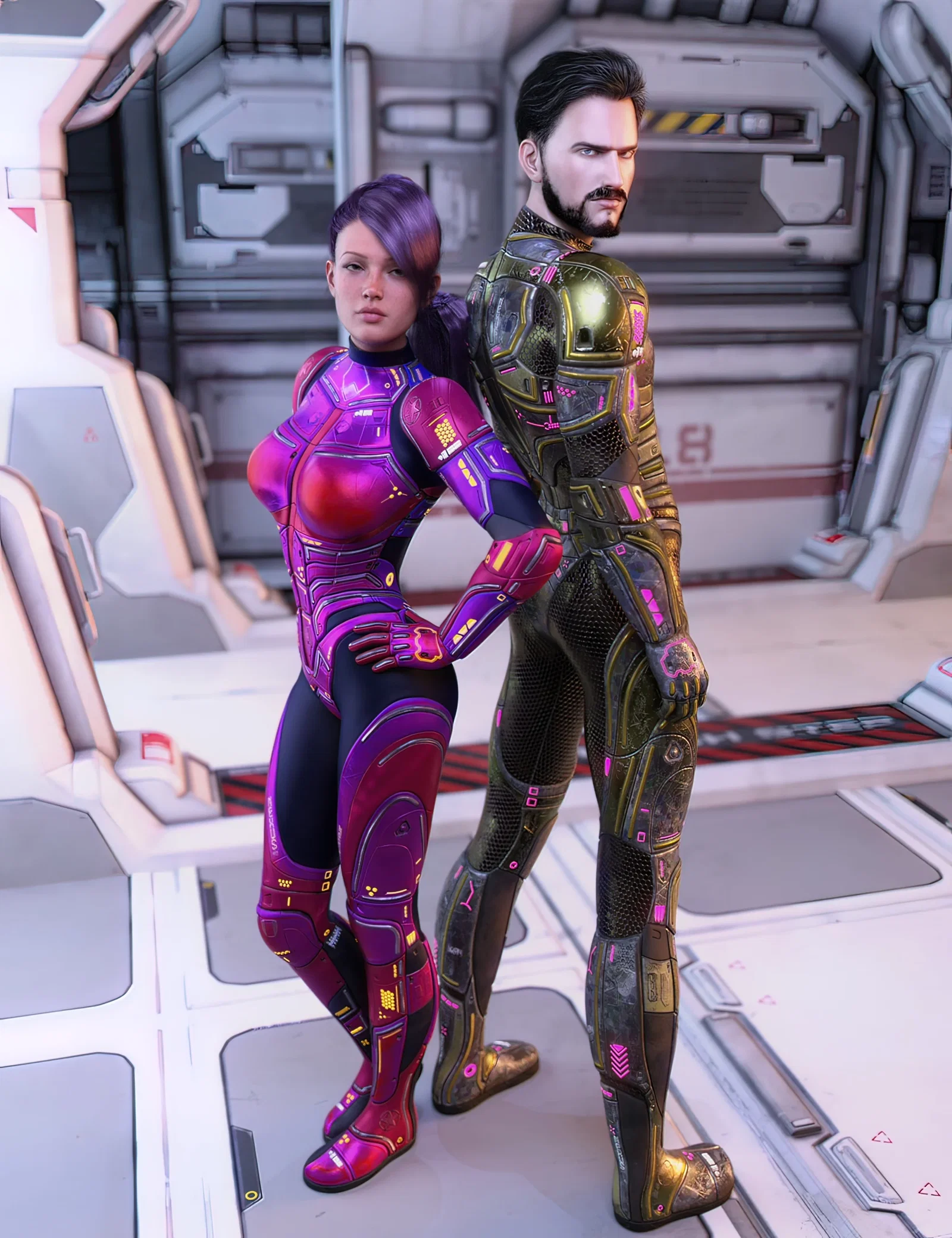 ZK Sci-Fi Suit 03 for Genesis 8, 8.1, and 9