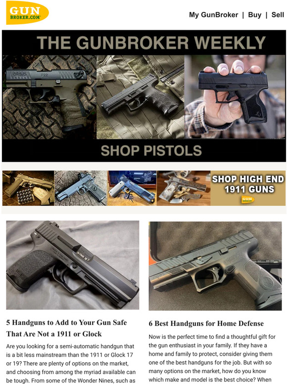 Hot Auctions Pistols Hellcat, Sig P320, Glock 17, Colt