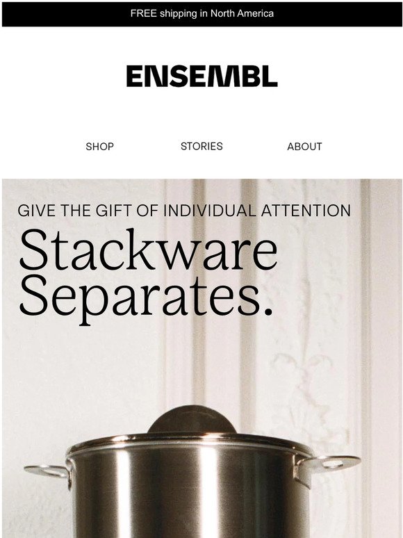 Ensembl Stackware Separates Frying Pan