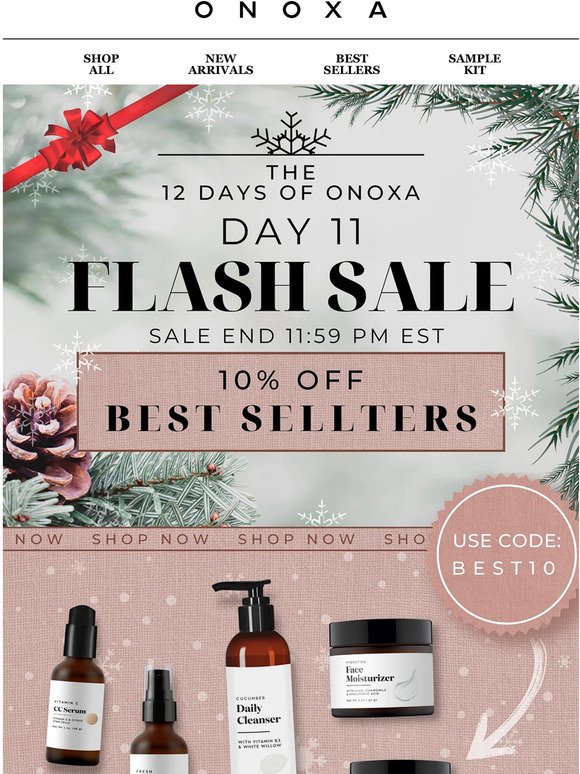 🎉 Gift 11 from Onoxa! Use this promo code until 11:59 pm EST to get a holiday savings on our best sellers