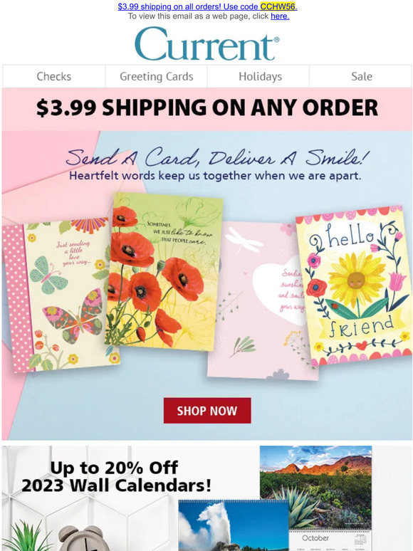 Current Catalog Shipping Savings on Greeting Cards Milled