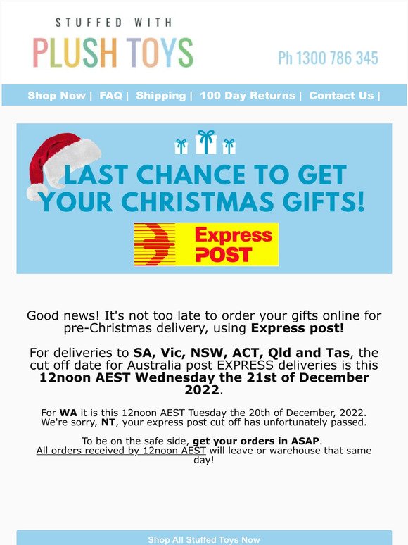 It's not too late to shop online for Christmas!