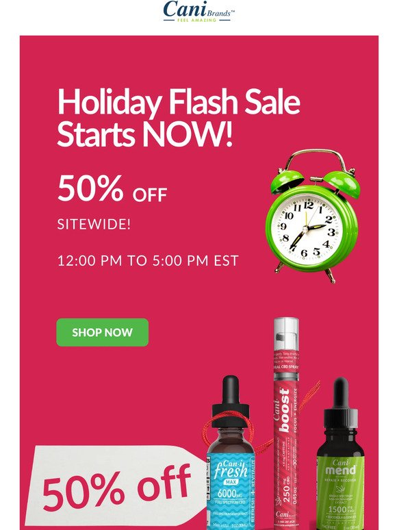 Holiday Flash Sale Starts Now!